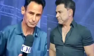 Repórter Mudinho entrevista Zezé di Camargo em show