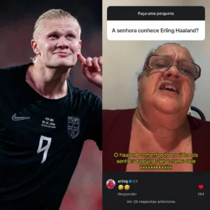 Erling Haaland reage a vídeo viral no Instagram