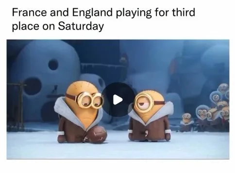 Disputa entre Inglaterra e França pelo terceiro lugar na Copa rende enxurrada de memes nas redes sociais 1 Mãe processa governo por morte da filha por desnutrição