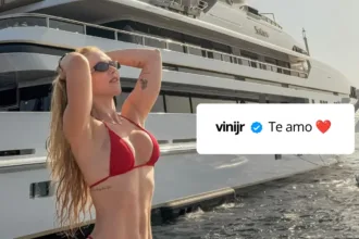 Vini Jr declara amor para Virginia na Itália