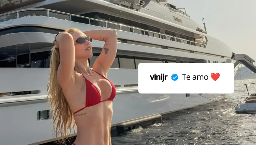 Vini Jr. se declara para Virginia após passeio na Itália: ‘Te amo’ 1 Vini Jr declara amor para Virginia na Itália