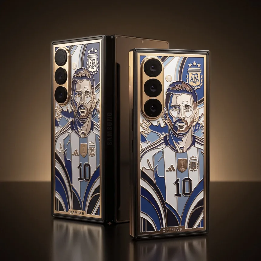 'Celular do Messi': empresa lança modelo personalizado por mais de R$ 60 mil 1 Celular do Messi personalizado com ouro 24 quilates