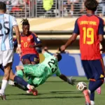 Gol anulado Espanha contra Argentina na Copa