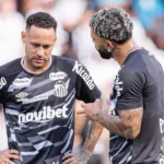Neymar fora do jogo do Santos na Venezuela