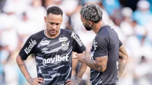 Neymar fora do jogo do Santos na Venezuela