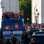 Comemoração Copa do Mundo em Madri com a seleção espanhola