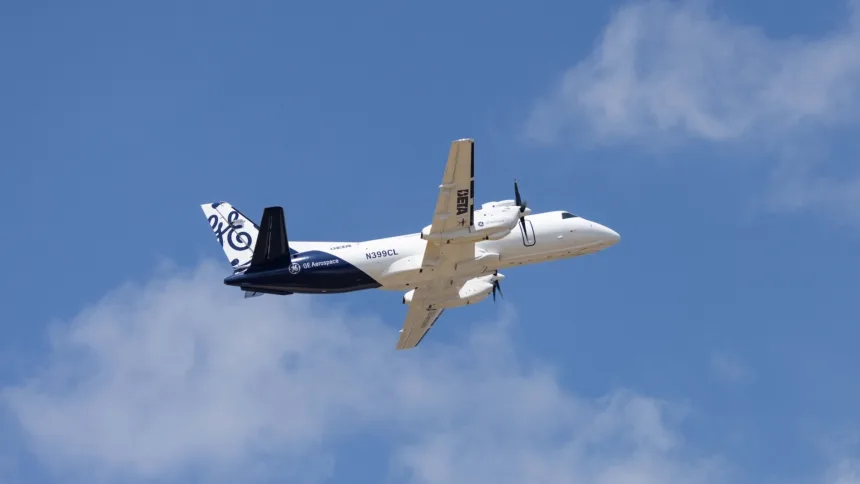 VÍDEO: Avião completa primeiro voo em alta altitude com motor híbrido-elétrico 1 Avião Saab 340 em voo híbrido-elétrico de alta altitude