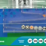 Números sorteados no concurso Mega-Sena 3034