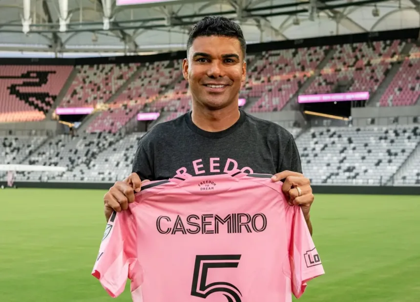 Casemiro no Inter Miami com Lionel Messi