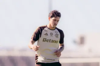 Atacante do Flamengo Pedro em ação