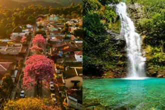 Vista aérea de Alto Paraíso de Goiás, destino turístico inteligente
