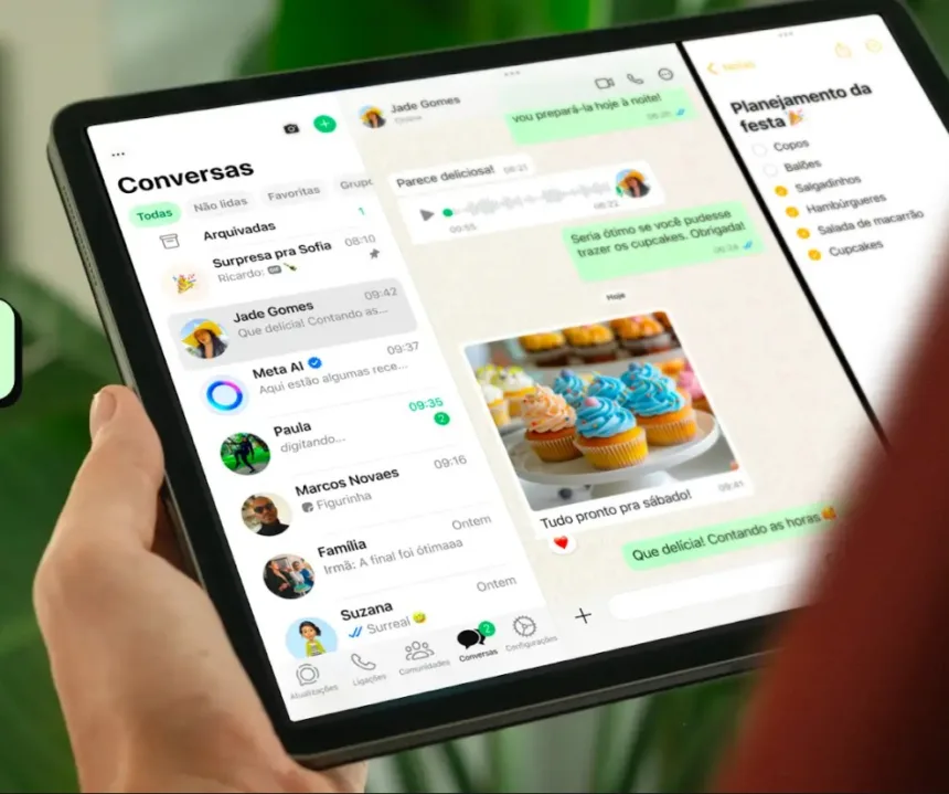 Novos recursos do WhatsApp para iPad e carros