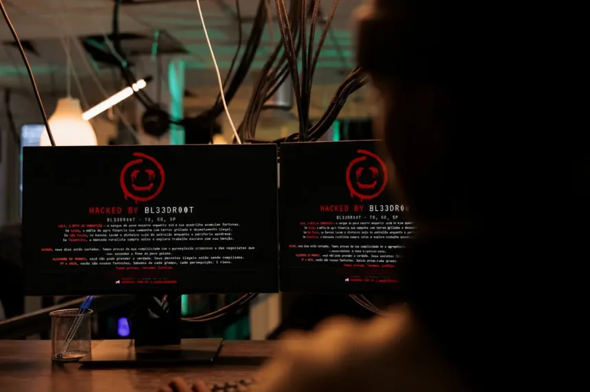 Ataque hacker em Morrinhos com mensagens políticas