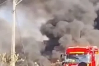 Incêndio em fábrica de esteiras rolantes em Goiânia