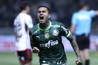 dudu,-do-atletico-mg,-abraca-mascotes-do-palmeiras-em-reencontro-com-ex-clube-–-ge