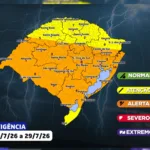 Defesa Civil emite alerta de tornado no Rio Grande do Sul