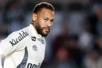 Santos na Sul-Americana com Neymar em campo