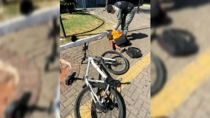 Homem preso por furto de bicicleta em Goiânia