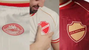 Nova camisa Vila Nova com detalhes em vermelho