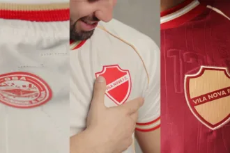 Nova camisa Vila Nova com detalhes em vermelho
