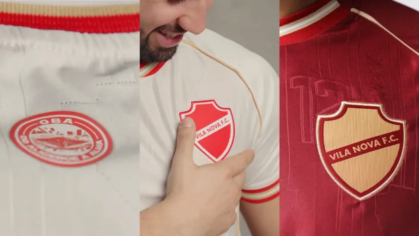 “Terno de casamento”: nova camisa do Vila Nova gera reações nas redes sociais 1 Nova camisa Vila Nova com detalhes em vermelho