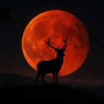 Lua do Veado iluminando o céu do Brasil