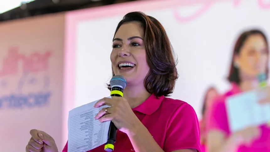 Michelle Bolsonaro na presidência do PL Mulher