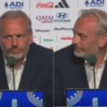Técnico do Congo Sébastien Desabre durante entrevista