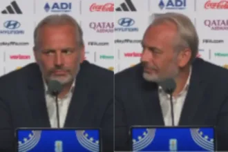 Técnico do Congo Sébastien Desabre durante entrevista