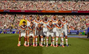 Jogadores da Alemanha na eliminação contra o Paraguai