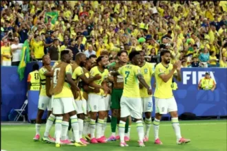 Elenco do Brasil na Copa do Mundo tentando quebrar tabu europeu
