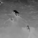Bombeiros resgatando vítimas de acidente de lancha no Rio Araguaia
