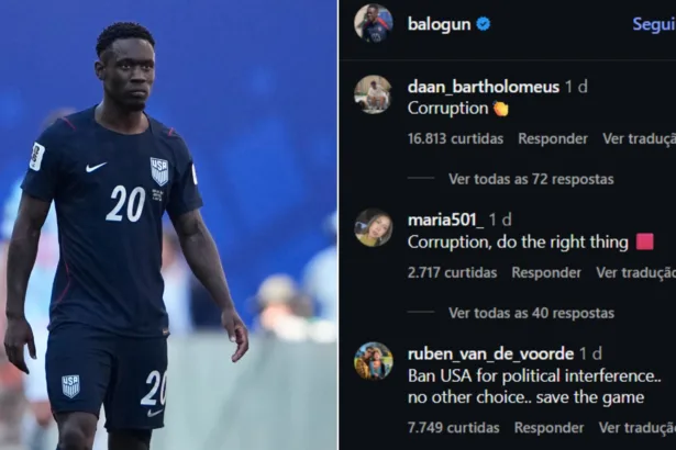 Balogun recebe cartão vermelho anulado pela Fifa