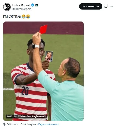 Interferência de Trump na suspensão de Balogun gera memes