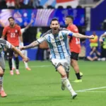 Messi assistência e gol empate Argentina