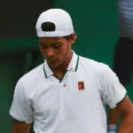Guto Miguel em ação no torneio de Wimbledon