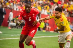 Partida entre Suíça x Colômbia na Copa do Mundo