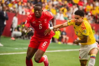 Partida entre Suíça x Colômbia na Copa do Mundo