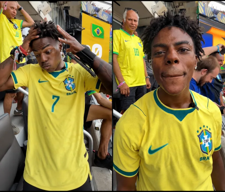 IShowSpeed influencer de futebol em evento