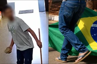 Homem preso por vandalismo em Bela Vista de Goiás