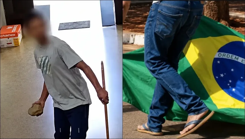 Homem preso por vandalismo em Bela Vista de Goiás