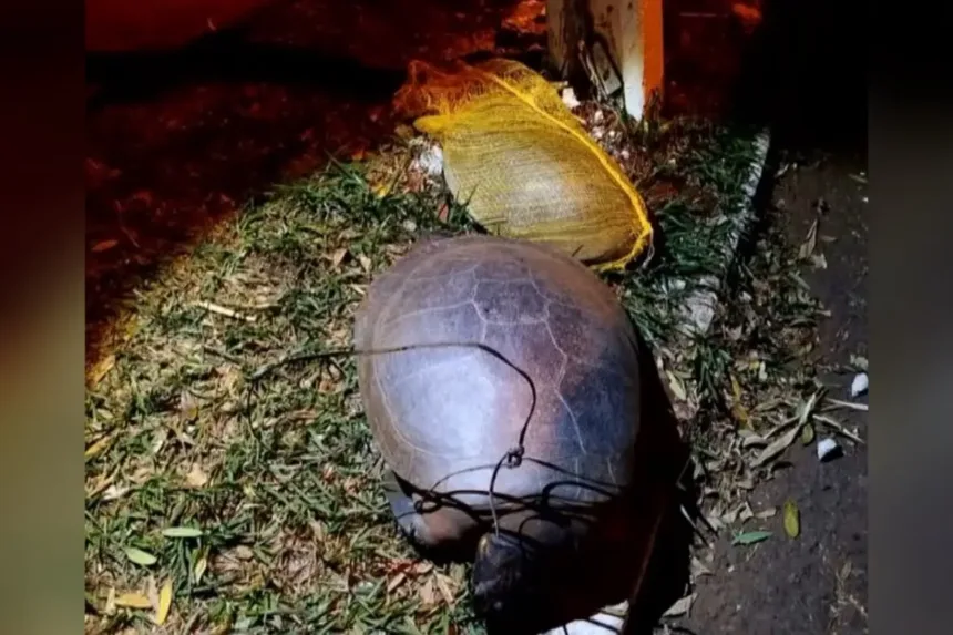 Tartarugas mortas em Jataí com sinais de agressão
