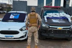 Grávida presa com maconha em carro clonado em Goiás