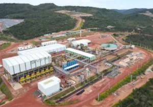 Vista aérea da jazida de terras raras em Goiás