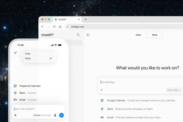 ChatGPT Work, agente de IA da OpenAI para tarefas de trabalho