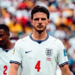 Declan Rice em ação pela seleção da Inglaterra