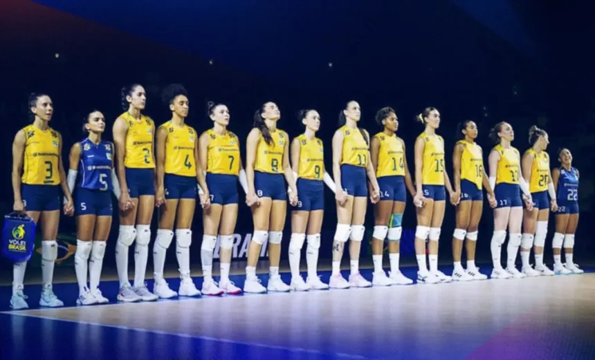 VNL: Seleção feminina vence mais uma e se classifica de forma antecipada 1 Seleção feminina de vôlei vence e se classifica na VNL