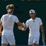 Guto Miguel na final de Wimbledon juvenil em duplas