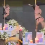Dançarina de pole dance em velório na Holanda