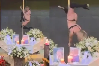 Dançarina de pole dance em velório na Holanda